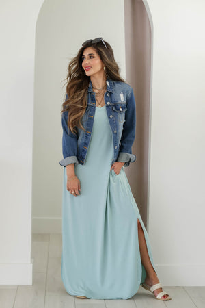 I'll Be By The Pool Maxi Dress - Dusty Green, Closet Candy, 4