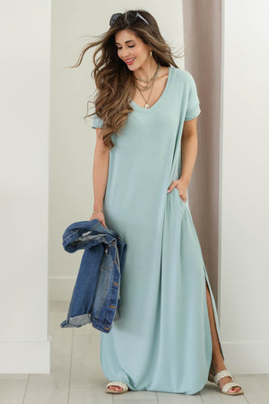 I'll Be By The Pool Maxi Dress - Dusty Green, Closet Candy, 2