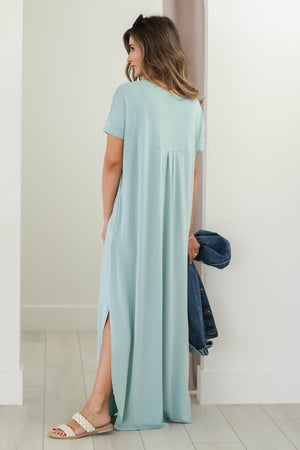 I'll Be By The Pool Maxi Dress - Dusty Green, Closet Candy, 3
