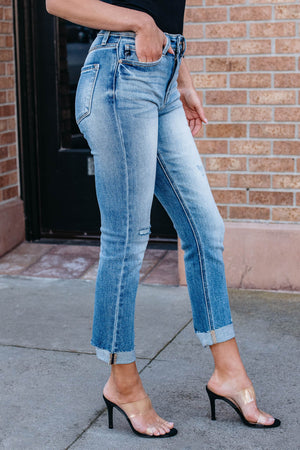 KANCAN Kaly Straight Slim Jeans - Medium Wash, Closet Candy, 5