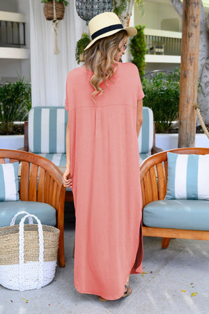 I'll Be By The Pool Maxi Dress - Dusty Rose, Closet Candy, 3