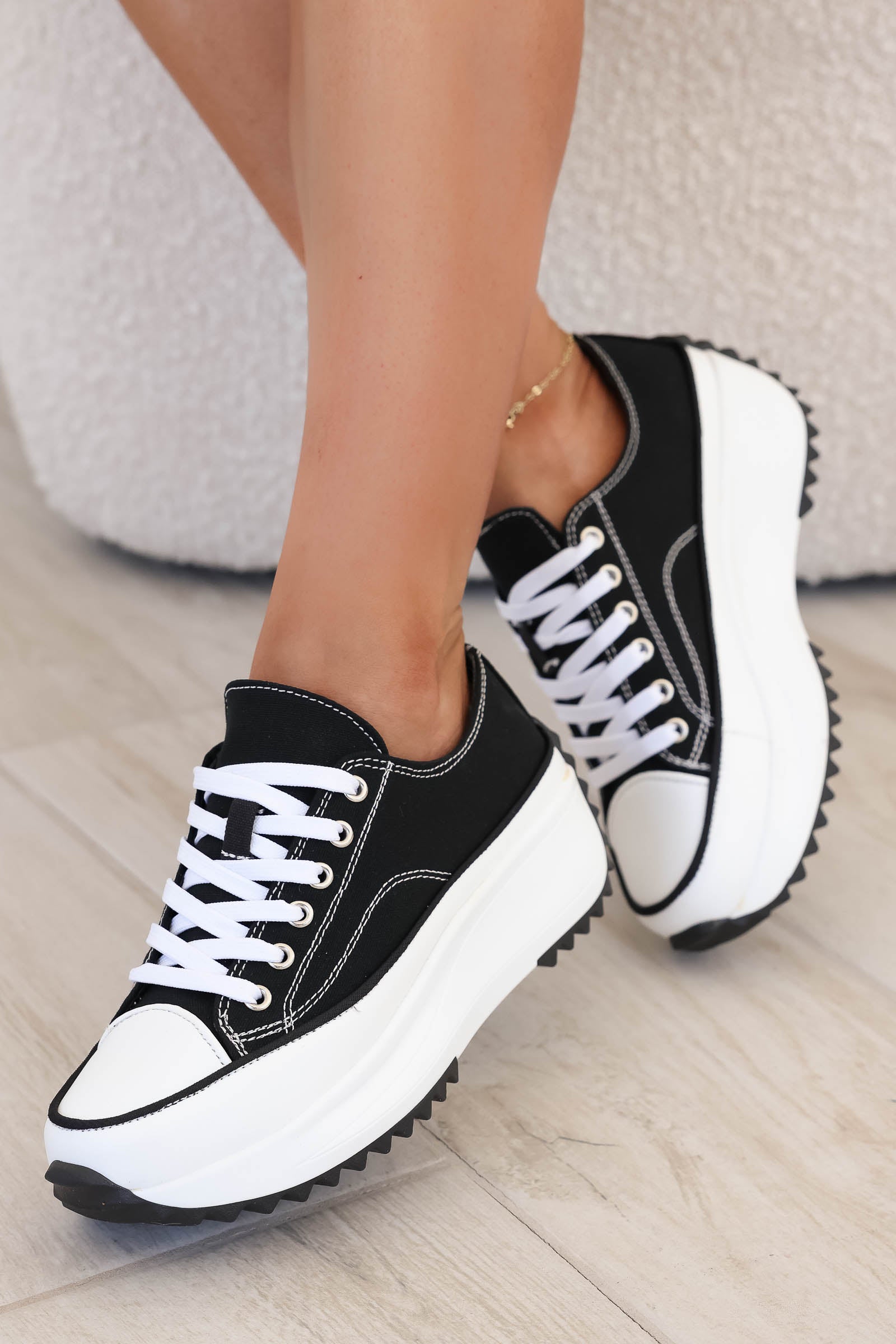 Bailey Platform Sneakers - Black, Closet Candy, 1