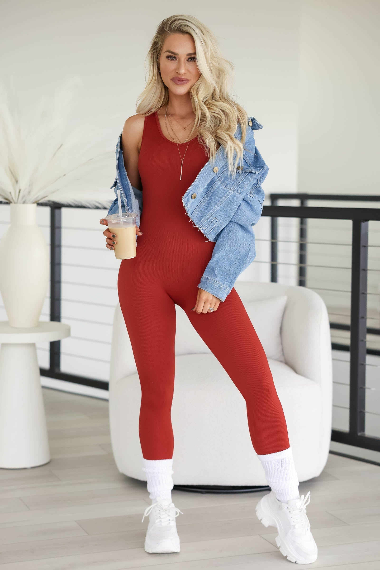 As Fierce As They Come Onesie Jumpsuit - Rust, Closet Candy, 1