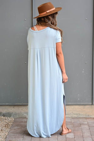 I'll Be By The Pool Maxi Dress - Sky Blue, Closet Candy, 5