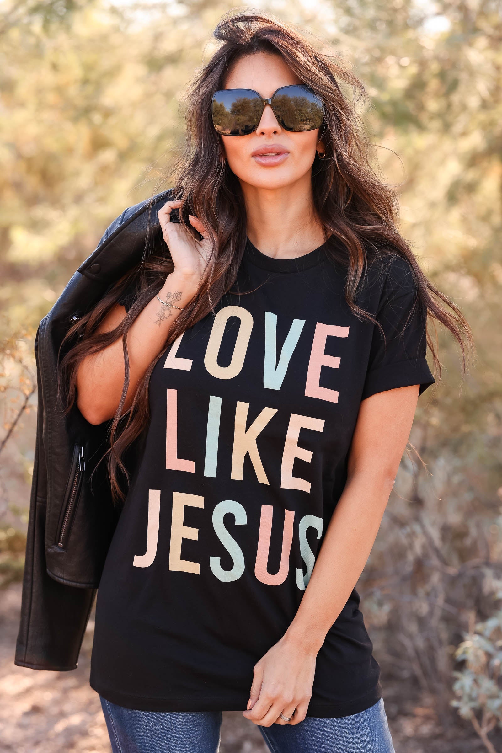 Love Like Jesus Graphic Tee - Black, Closet Candy, 2