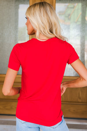 The Everyday Basic Tee, Red, Closet Candy, 5