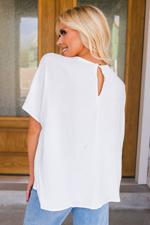 Luxe Pleat Top, White, Closet Candy, 5