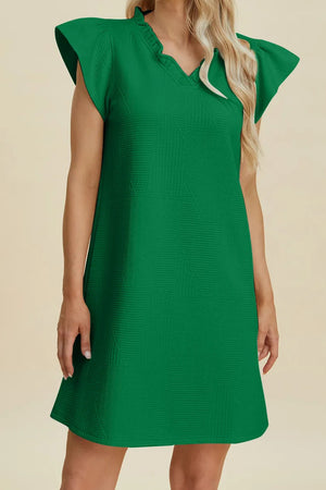 On My Way Ruffle Sleeve Mini Dress
