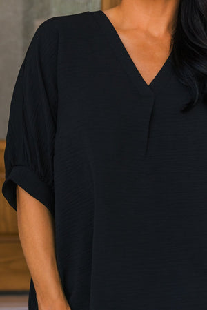 Windswept Wonder Blouse - Black, Closet Candy, 2