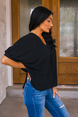 Windswept Wonder Blouse - Black, Closet Candy, 4