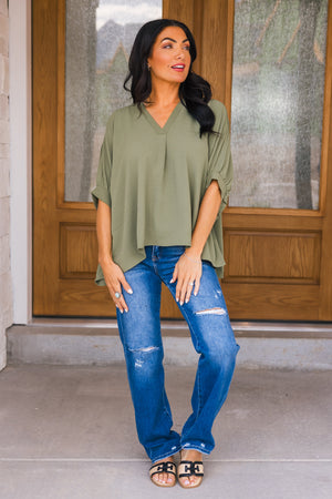 Windswept Wonder Blouse - Lt Olive, Closet Candy, 6