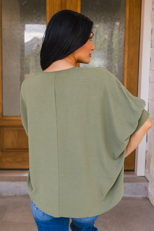 Windswept Wonder Blouse - Lt Olive, Closet Candy, 5