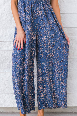 Blue Bloom Jumpsuit, Blue Floral, Closet Candy, 3