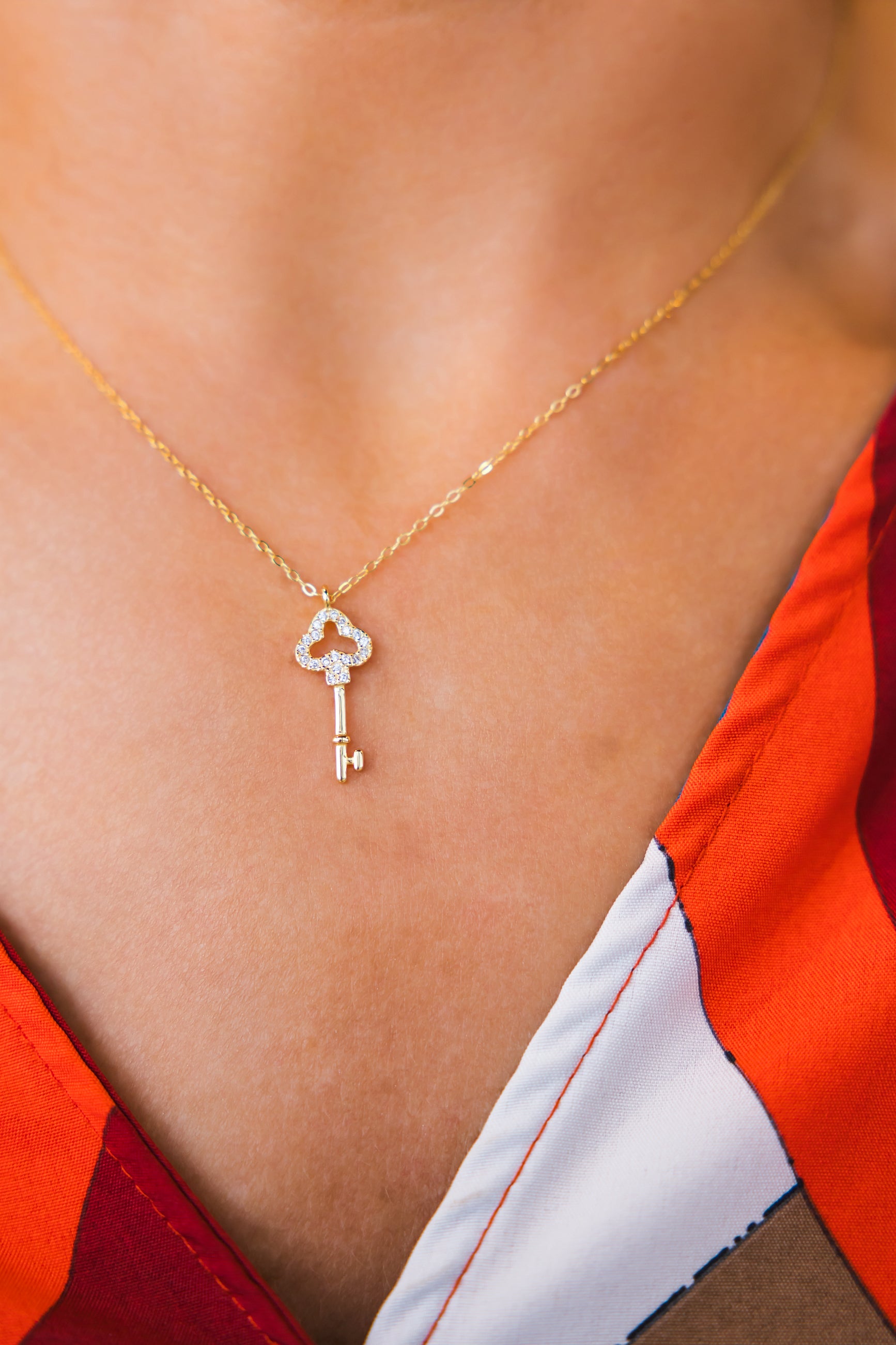 Key to Forever Necklace, Gold, Closet Candy, 1