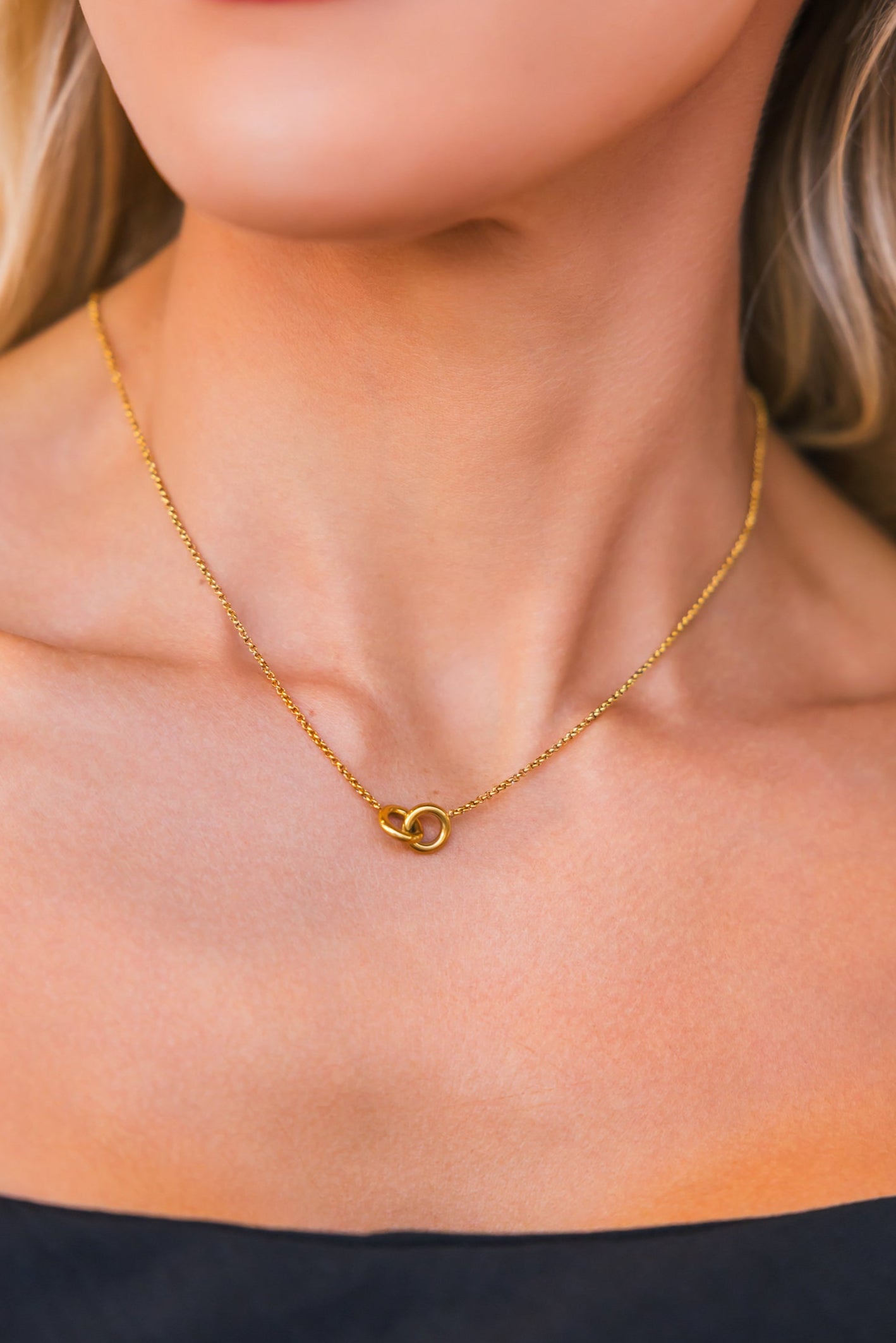 Linked Together Necklace, Gold, Closet Candy, 1
