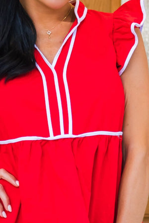 Tailgate & Twirl Dress, Red, Closet Candy, 2