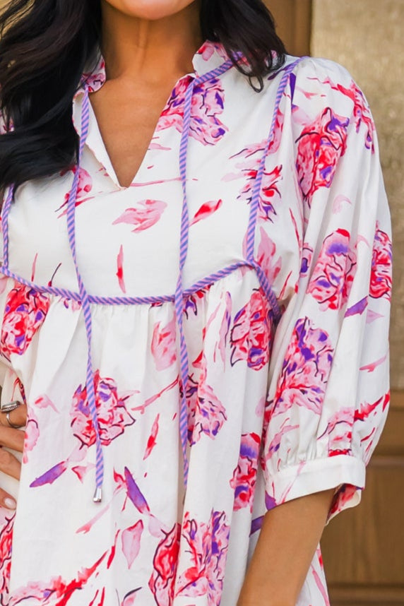Lost in Bloom Dress, Fuchsia/Lavender, Closet Candy, 1