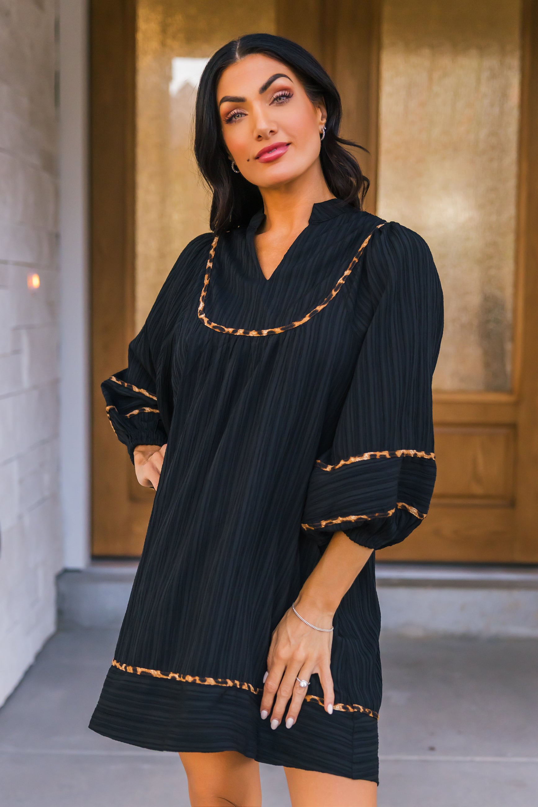 Chic & Spotted Dress, Black, Closet Candy, 1