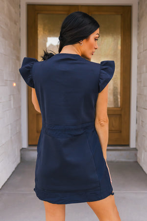 The Dreamy Drawstring Dress, Dark Navy, Closet Candy, 5
