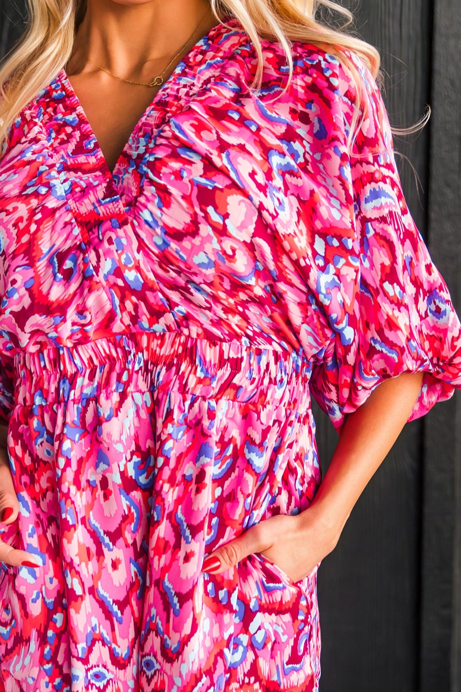 Ink & Ease Romper, Hot Pink, Closet Candy, 1