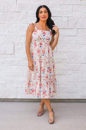 The Meadow Muse Strap Dress, Cream, Closet Candy, 1