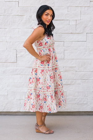 The Meadow Muse Strap Dress, Cream, Closet Candy, 4