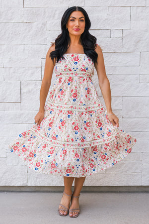 The Meadow Muse Strap Dress, Cream, Closet Candy, 6