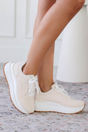 Miller Platform Sneakers - Ivory, Closet Candy, 4