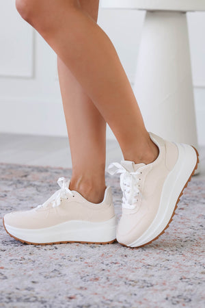 Miller Platform Sneakers - Ivory, Closet Candy, 5