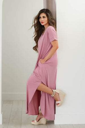 I'll Be By The Pool Maxi Dress - Lt Rose, Closet Candy, 2