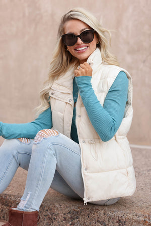 Had To Be There Vest - Cream, Closet Candy, 1