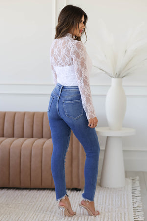 Lilith Lace Long Sleeve Sheer Top, Closet Candy 7