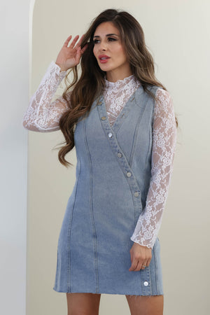 Lilith Lace Long Sleeve Sheer Top, Closet Candy with dress