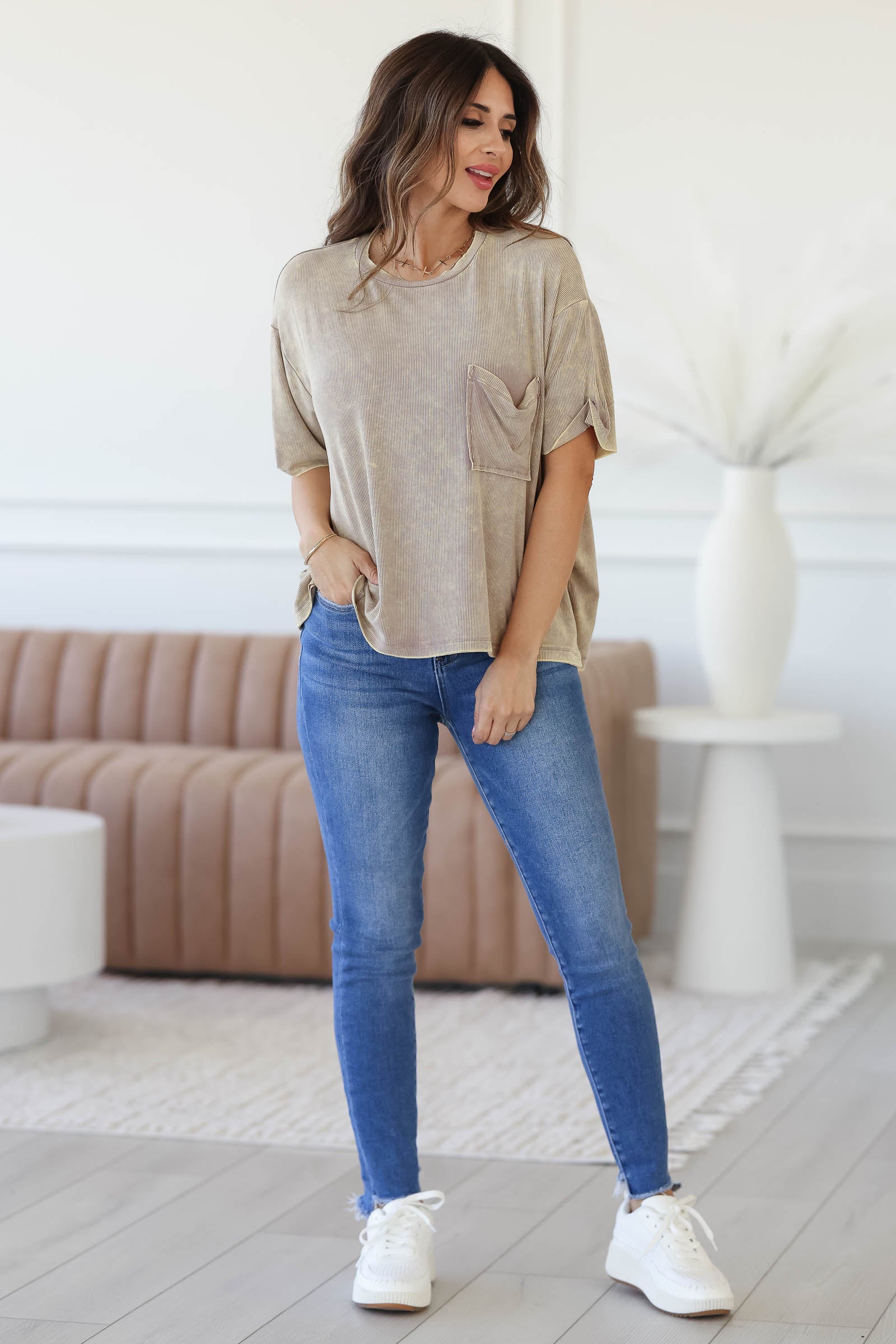Forever Casual Washed Ribbed Top, Closet Candy 1