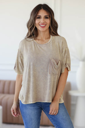 Forever Casual Washed Ribbed Top, Closet Candy 8