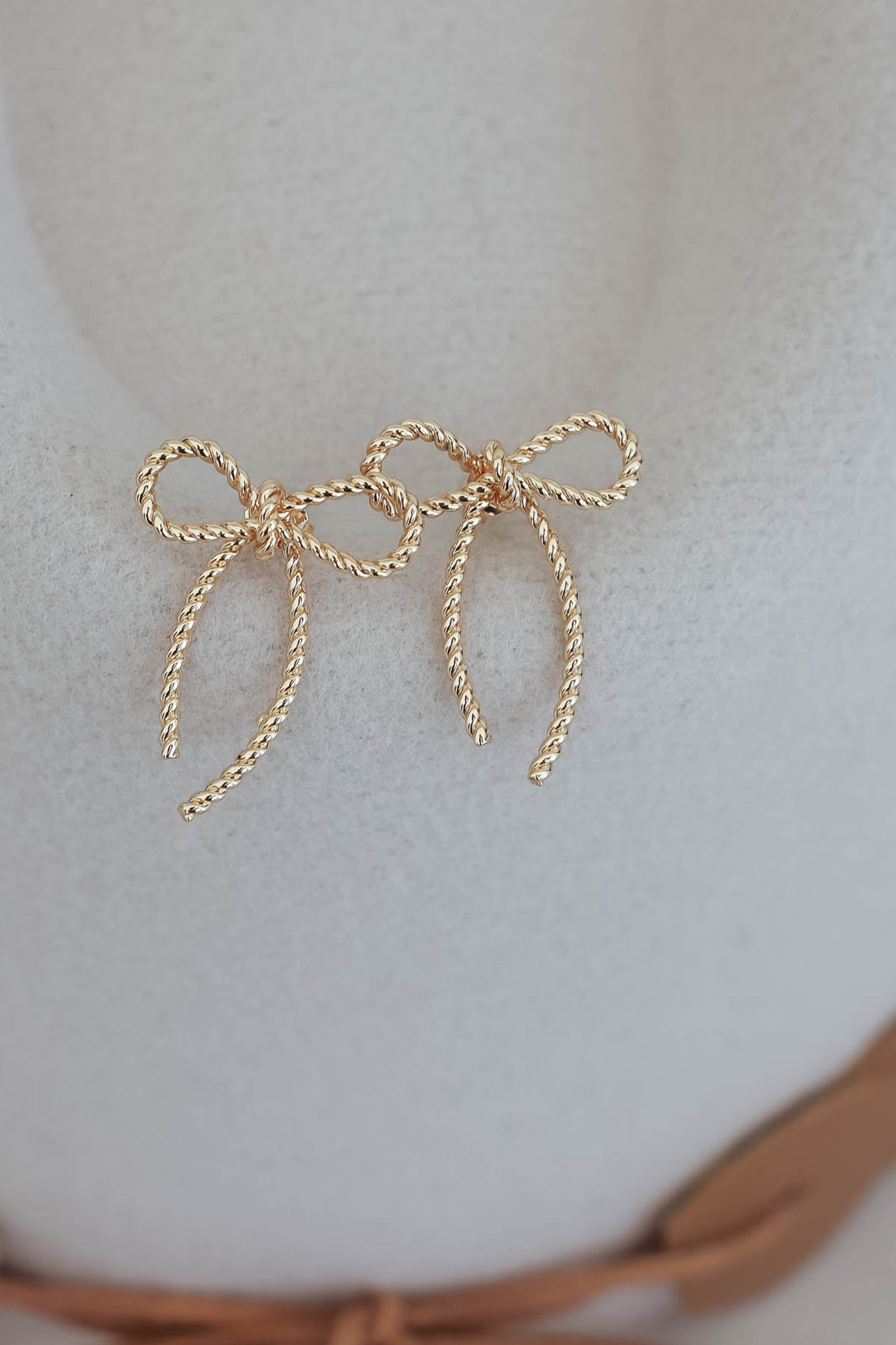 All Wrapped Up Bow Earrings - Gold, Closet Candy, 1