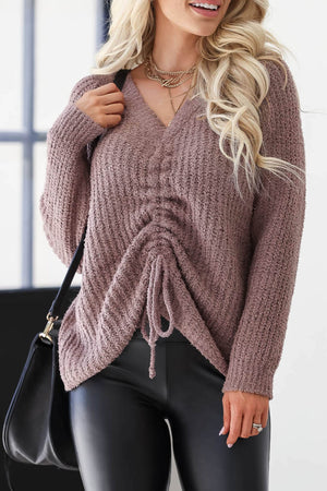 Dare To Dream Reversible Ribbed Knit Sweater - Mocha, Closet Candy, 1