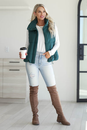In My Layering Era Vest - Hunter Green, Closet Candy, 2