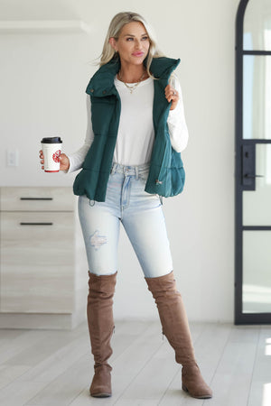 In My Layering Era Vest - Hunter Green, Closet Candy, 5