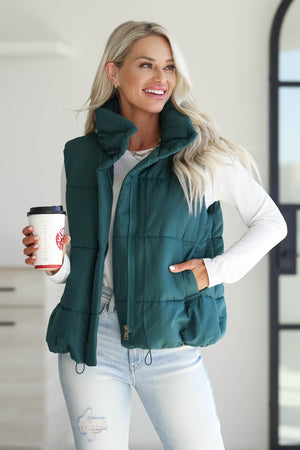 In My Layering Era Vest - Hunter Green, Closet Candy, 4