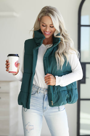 In My Layering Era Vest - Hunter Green, Closet Candy, 1