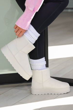 Holly Mini Platform Booties - Off White, Closet Candy, 1