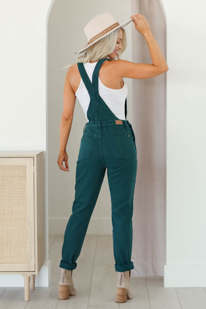 JUDY BLUE Bianca Boyfriend Overalls - Teal, Closet Candy, 3