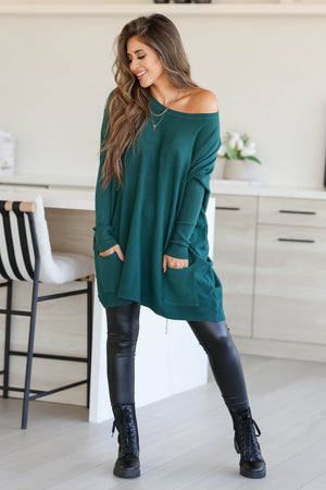 Lead The Way Solid Tunic - Hunter Green, Closet Candy, 3