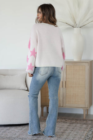 A Natural Star Sweater - Pink, Closet Candy, 3