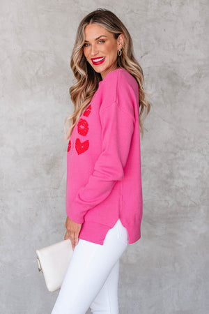 Sealed with a Kiss Sweater - Pink, Closet Candy, 3