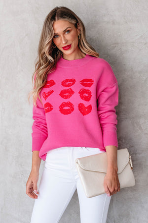 Sealed with a Kiss Sweater - Pink, Closet Candy, 5