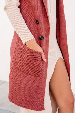 Never On Time Longline Vest - Strawberry Pink, Closet Candy, 3