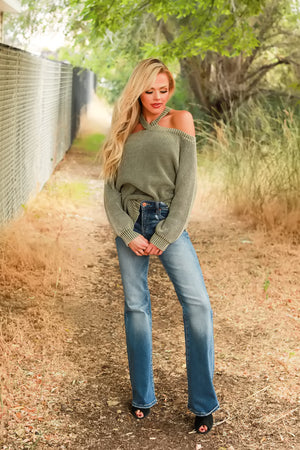Forest Haze Sweater, Olive, Closet Candy, 7