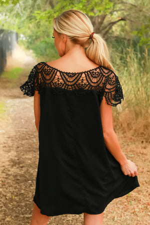 Lace Haven Dress, Black, Closet Candy, 4